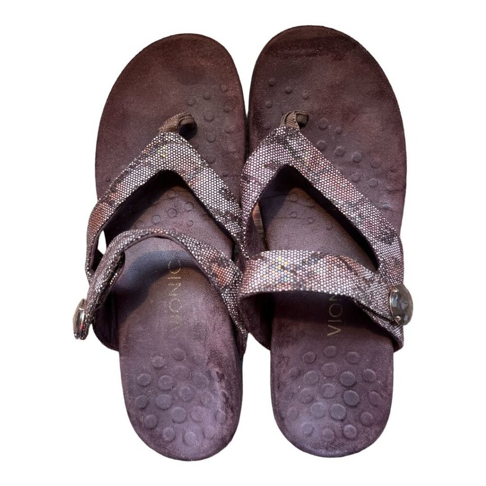 Vionic Rest Cocoa Bronze Snake Sandals Women's Si… - image 1